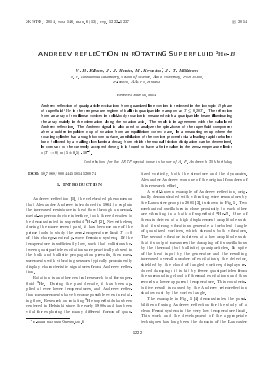 ANDREEV REFLECTION IN ROTATING SUPERFLUID 3HE-S -  тема научной статьи по физике из журнала Журнал экспериментальной и теоретической физики