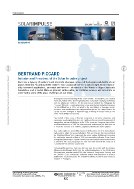 BERTRAND PICCARD -  тема научной статьи по комплексному изучению отдельных стран и регионов из журнала Международный научный журнал Альтернативная энергетика и экология