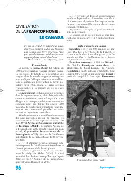 CIVILISATION DE LA RRANCOPRTONIE: LE CANADA -  тема научной статьи по языкознанию из журнала Иностранные языки в школе