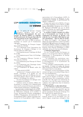 LE I CONGRES EUROPEEN DE VIENNE -  тема научной статьи по языкознанию из журнала Иностранные языки в школе