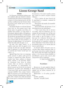 LISONS GEORGE SAND -  тема научной статьи по языкознанию из журнала Иностранные языки в школе