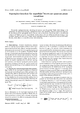 TOPOLOGICAL INVARIANT FOR SUPERFLUID 3HE-B AND QUANTUM PHASE TRANSITIONS -  тема научной статьи по физике из журнала Письма в "Журнал экспериментальной и теоретической физики"