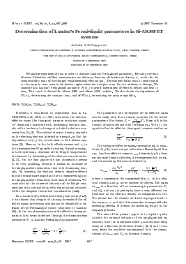 DETERMINATION OF LANDAU'S FERMI-LIQUID PARAMETERS IN SI-MOSFET SYSTEMS -  тема научной статьи по физике из журнала Письма в "Журнал экспериментальной и теоретической физики"