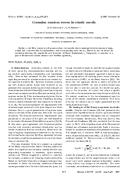 GAUSSIAN RANDOM WAVES IN ELASTIC MEDIA -  тема научной статьи по физике из журнала Письма в "Журнал экспериментальной и теоретической физики"