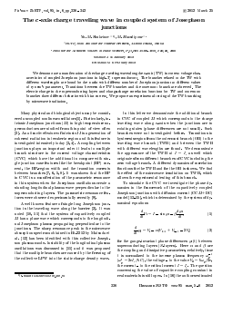 THE C-AXIS CHARGE TRAVELING WAVE IN COUPLED SYSTEM OF JOSEPHSON JUNCTIONS -  тема научной статьи по физике из журнала Письма в "Журнал экспериментальной и теоретической физики"