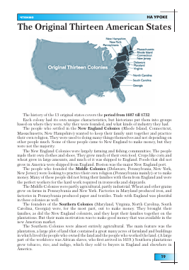 THE ORIGINAL THIRTEEN AMERICAN STATES -  тема научной статьи по языкознанию из журнала Иностранные языки в школе